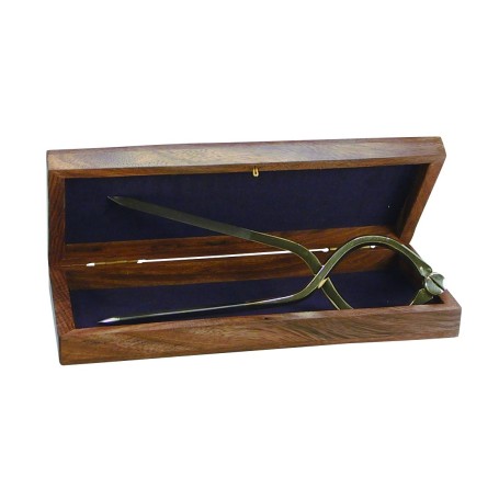 Delite Enkelhandige Passer Messing in Houten Doos - 18 cm