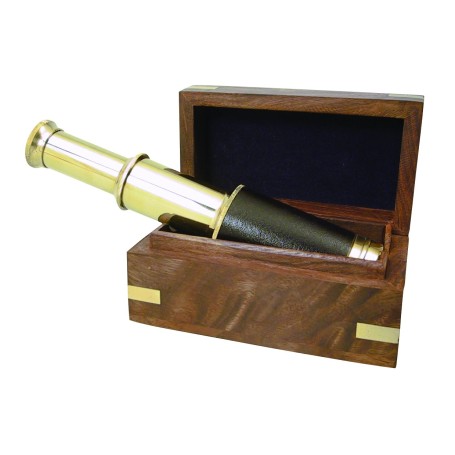 Delite Telescoop 10x in Houten Doos Messing - 180 mm