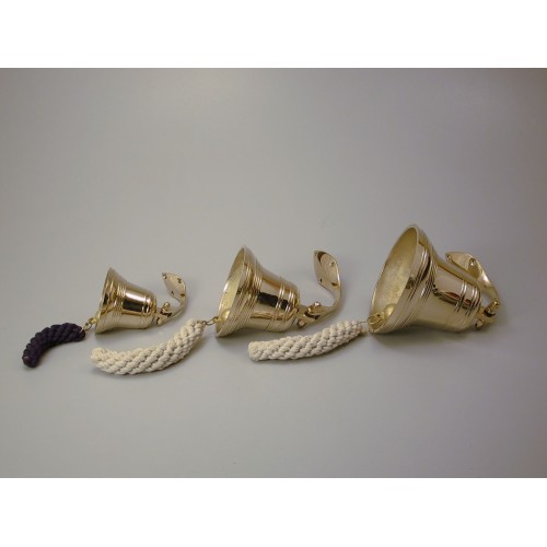 Delite Scheepsbel Met Touw Messing - 75 mm