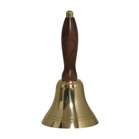 Delite Handbel Messing Geolied Acacia Hout - 80 mm