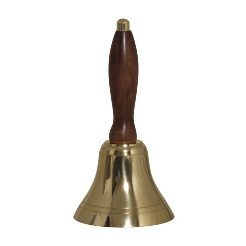 Delite Handbel Messing Geolied Acacia Hout - 80 mm