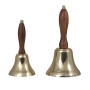 Delite Handbel Messing Geolied Acacia Hout - 80 mm