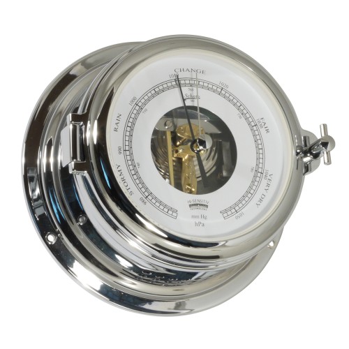 Schatz 1881 Midi Barometer Hi-Sensitiv Verchroomd Messing - 155 mm