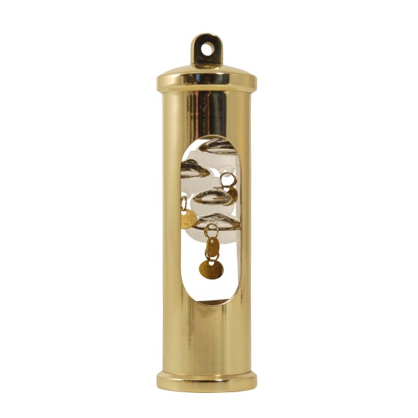 Delite Galileiglas Thermometer RVS Messinglook
