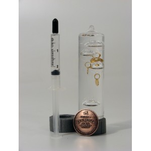 Delite Galileiglas Thermometer RVS Messinglook 2