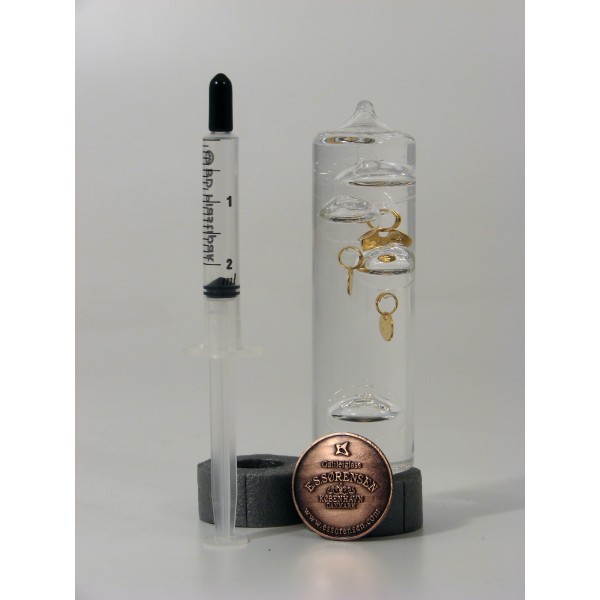 Delite Galileiglas Thermometer RVS Messinglook