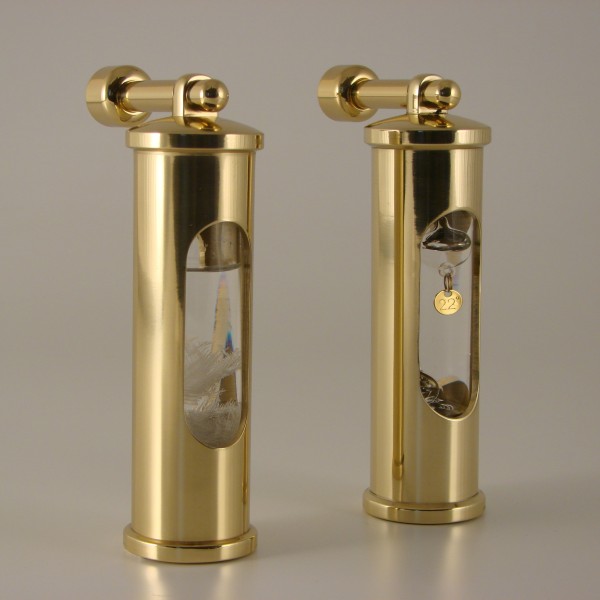 Delite Galileiglas Thermometer RVS Messinglook