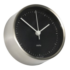 Delite Clausen Quartz Klok Geborsteld RVS Zwart