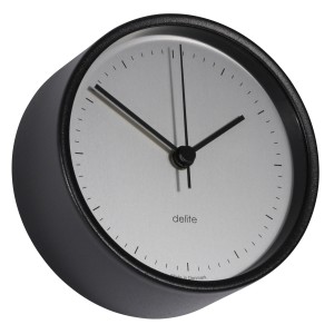 Delite Clausen Quartz Klok Mat Zwart Satijn Wijzerplaat
