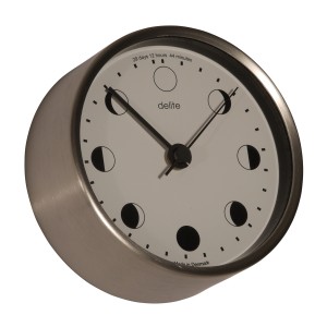 Delite Clausen Maanklok Rvs - Wit