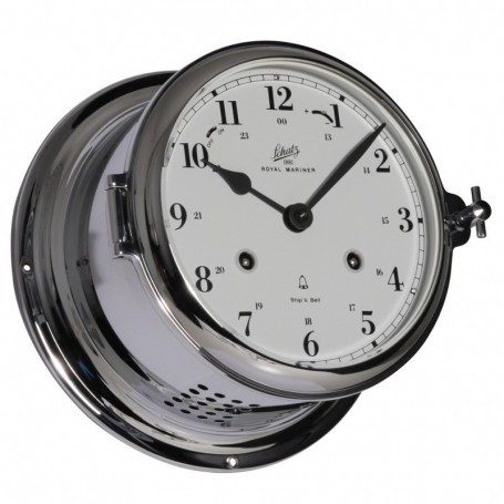 Schatz 1881 Royal 180 Mechanische Klok Glazen Slaand Arabisch Verchroomd Messing - Schatz 1881 - Mechanische Klokken - 483 CMA