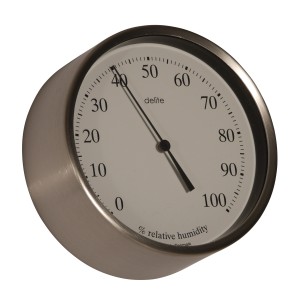 Delite Clausen Hygrometer RVS Wit
