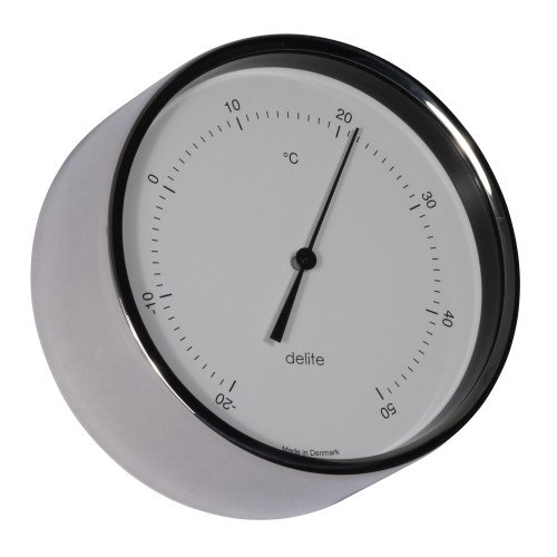 Delite Clausen Thermometer Gepoetst RVS - Wit