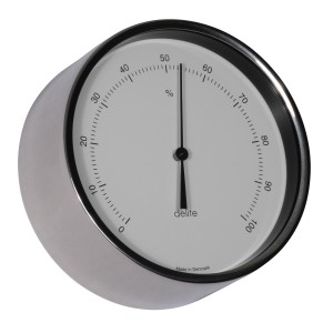 Delite Clausen Hygrometer Gepolijst RVS