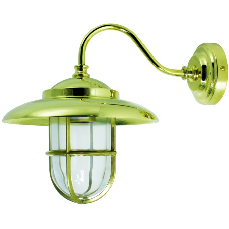 Foresti & Suardi Wandlamp Met Kap En Korf Polijst Messing