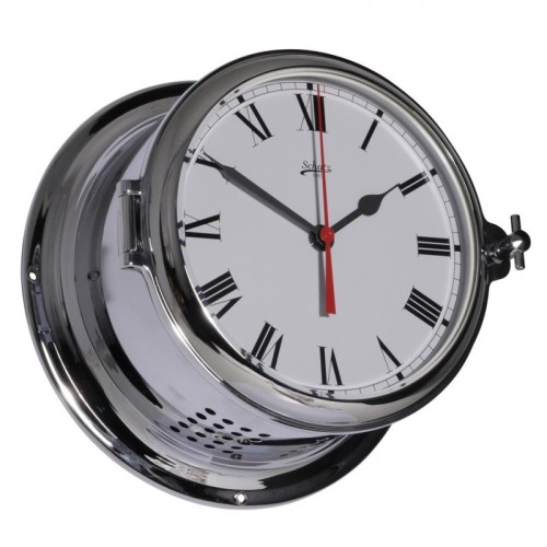Schatz 1881 Royal 180 Quartz Klok Romeins Verchroomd Messing