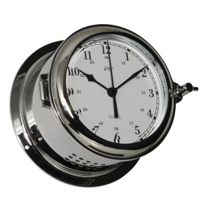 Schatz 1881 Fyrkat Klok Batterij Glazenslag Arabisch Verchroomd Messing - 140 mm