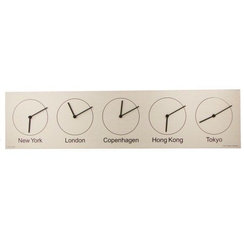 Delite Five-O-Clock Wereldklok - 24 x 98 cm