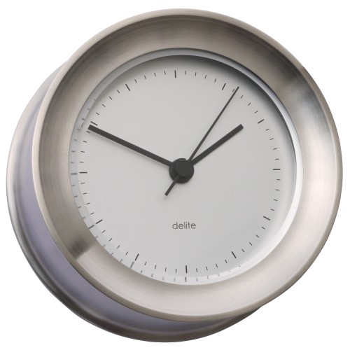 Delite Zealand Quartz Klok Geborsteld RVS