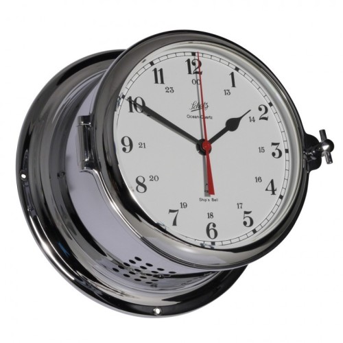 Schatz 1881 Royal 180 Quartz Klok Glazen Slaand Arabisch Verchroomd Messing