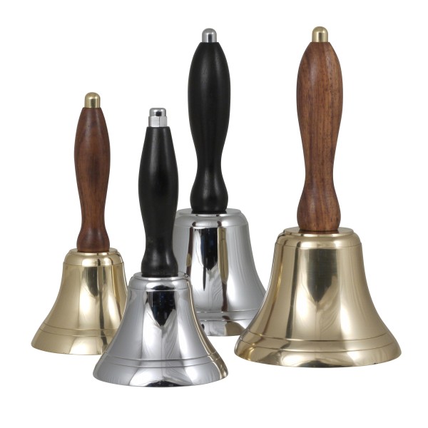 Delite Handbel Messing Geolied Acacia Hout - ø 100 mm
