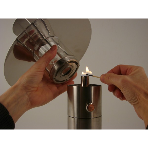 Delite Petrolux Olielamp Helder Glas RVS