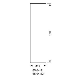 E.S. Sørensen Cabinlite Reserveglas Mat Glas - 40 x 150 mm