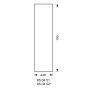 E.S. Sørensen Cabinlite Reserveglas Mat Glas - 40 x 150 mm