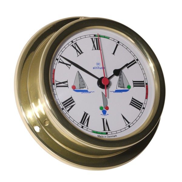 Altitude Quartz Klok Navigatieverlichting Messing - 127 mm