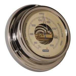 Vion A104 Barometer Open Licht Ivoor Gepolijst RVS - 127 mm