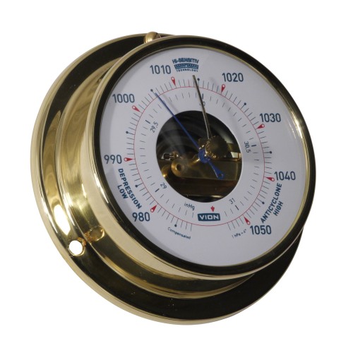 Vion B80 Barometer Hi-Sensitiv Messingkleurig RVS - 97 mm