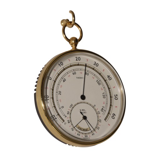 Barostar Pocket Watch Thermo-Hygrometer Grijs-Beige