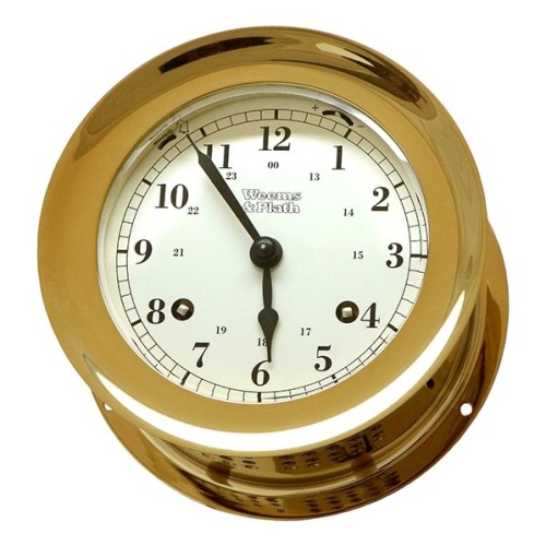 Weems & Plath Atlantis 8-daagse Scheepsbelklok Messing - 138 mm