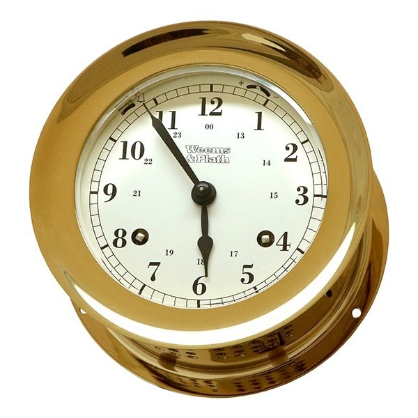 Weems & Plath Atlantis 8-daagse Scheepsbelklok Messing - 138 mm