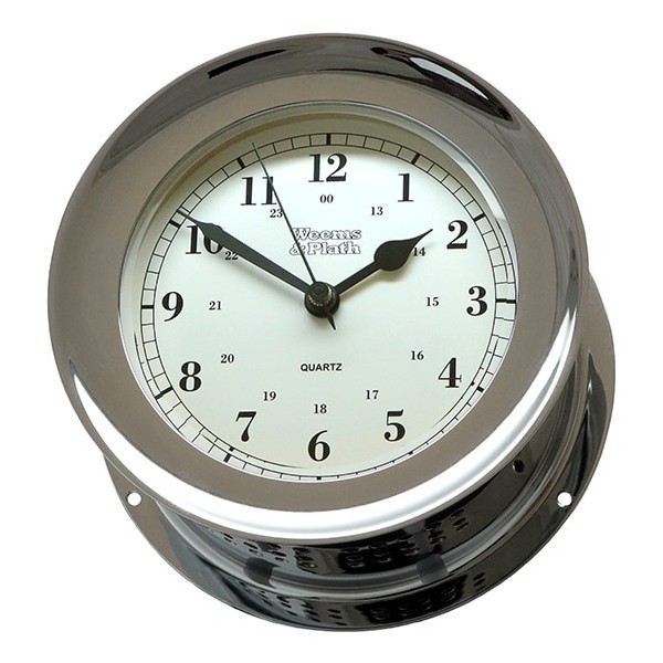 Weems & Plath Atlantis Quartz Klok Verchroomd - 138 mm