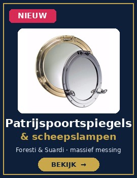 Nieuw: patrijspoortspiegels en scheepslampen van Foresti & Suardi